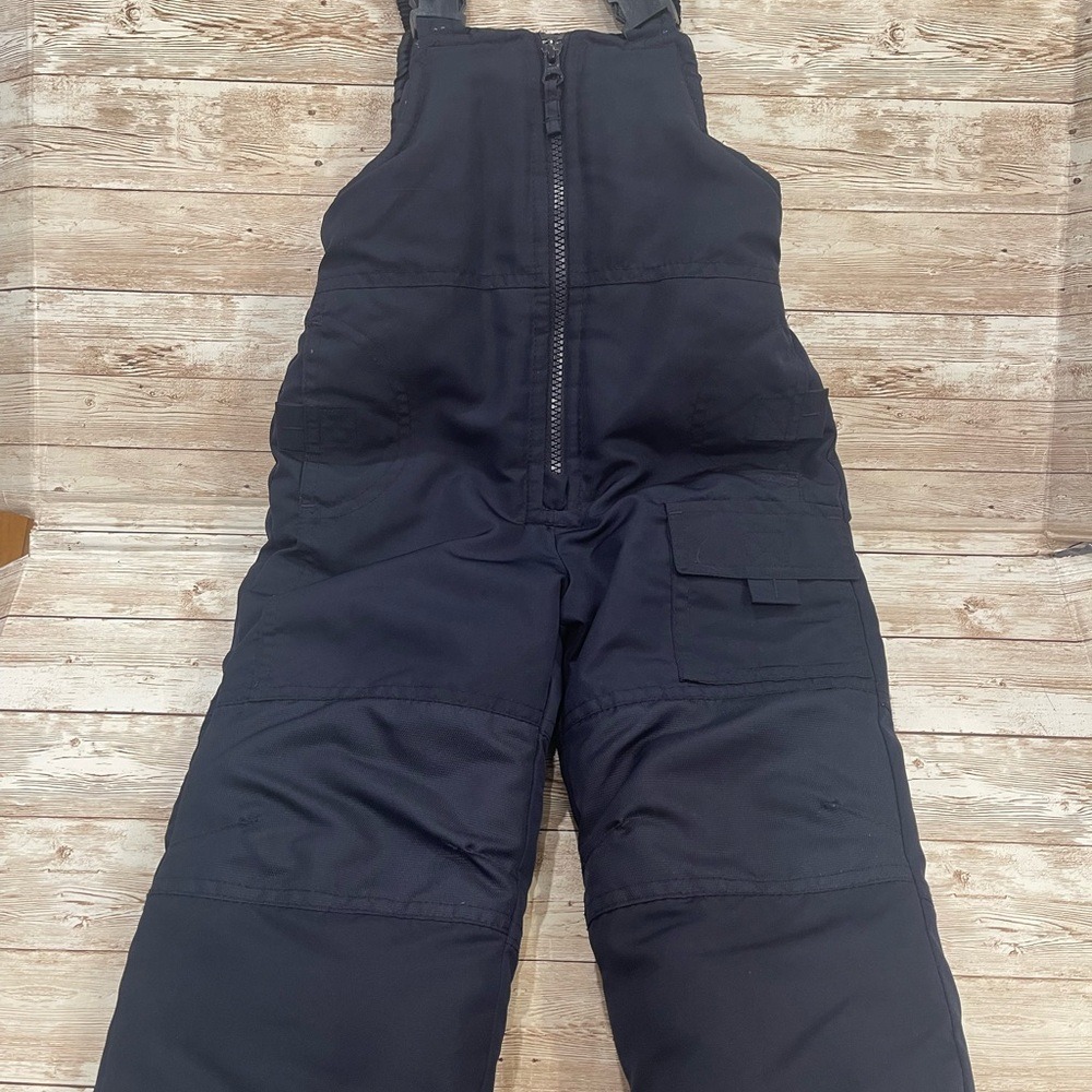 London Fog Navy Blue Insulated Snow Bib Overalls Toddler Size 2T Winter Pants - Picture 3 of 7
